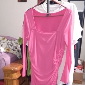 Pink Long Sleeve Dress